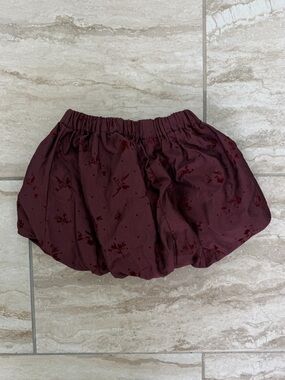 zara toddler burgundy bubble skirt
